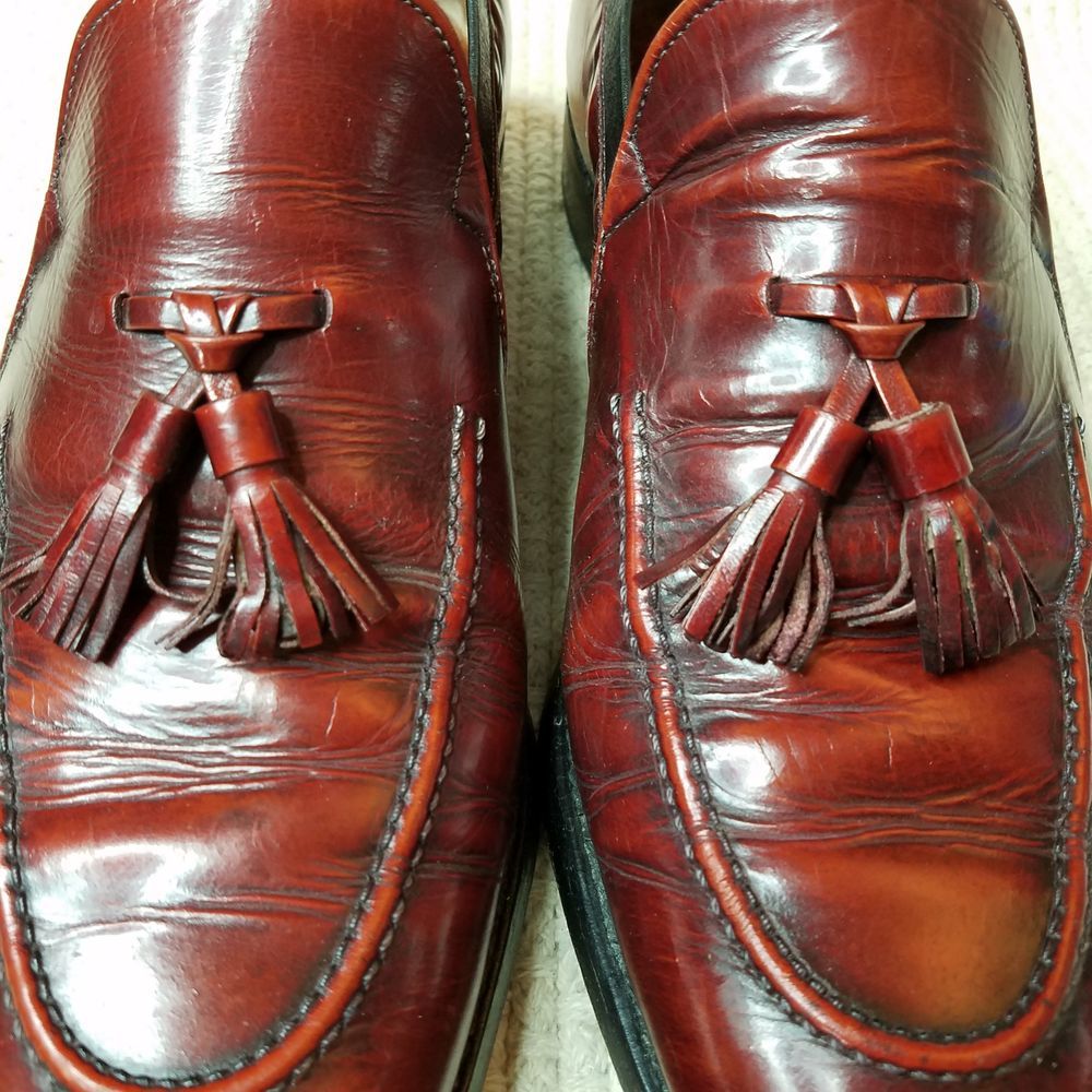 Vtg Fire! Allen Edmonds 10.5 B Ethan Tassel Loafer - Picture 5 of 8